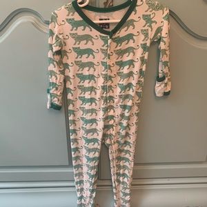 Kickee Pants 18-24 month footed pajamas leopard
